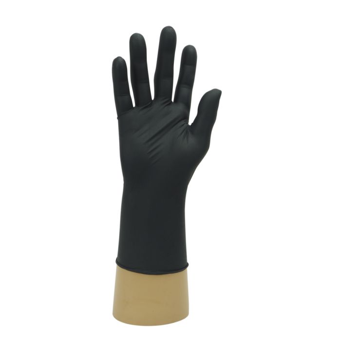 GLOVES BLACK NITRILE POWDER FREE