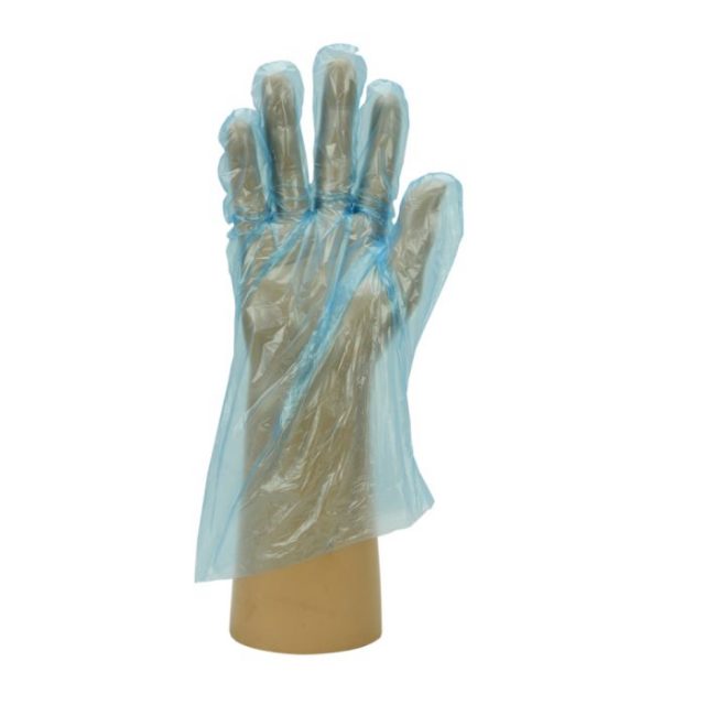 GLOVES POLYTHENE BLUE X 100