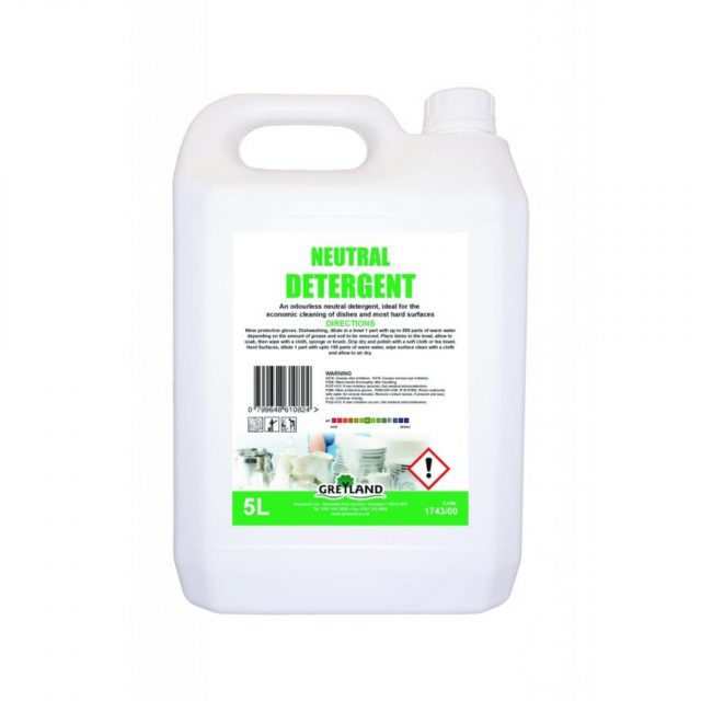 WASHING UP LIQUID 10% (NEUTRAL DETERGENT) 5LTR