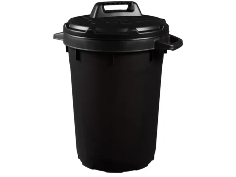 80L BLACK DUST BIN