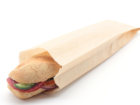 HOT N SAVOURY GREASEPROOF PANINI BAG