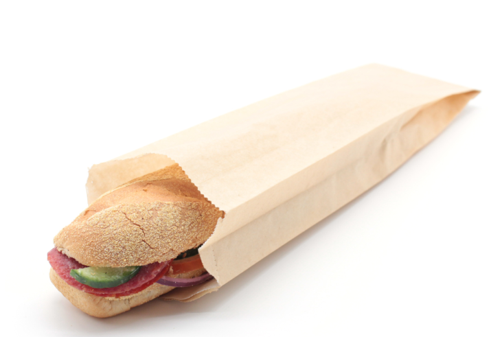 HOT 'N' SAVOURY™ COMPOSTABLE GREASEPROOF FOOD BAGS | 4 X 6 X 14" | DISPOS SOUTHERN 1 HOT N SAVOURY GREASEPROOF PANINI BAG