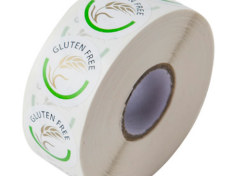 GLUTEN FREE LABELS 25MM X 1000
