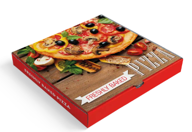 CLASSIC RED PIZZA BOXES X 90
